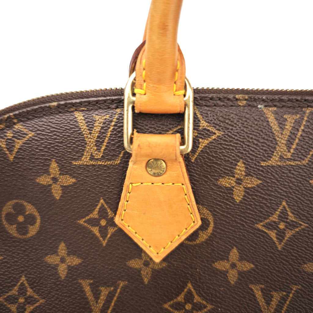 C2932 Louis Vuitton Top Handle Bag Alma PM monogram Handbag | Pre-Owned Very Good Brown Coated Canvas, Leather Trim Monogram