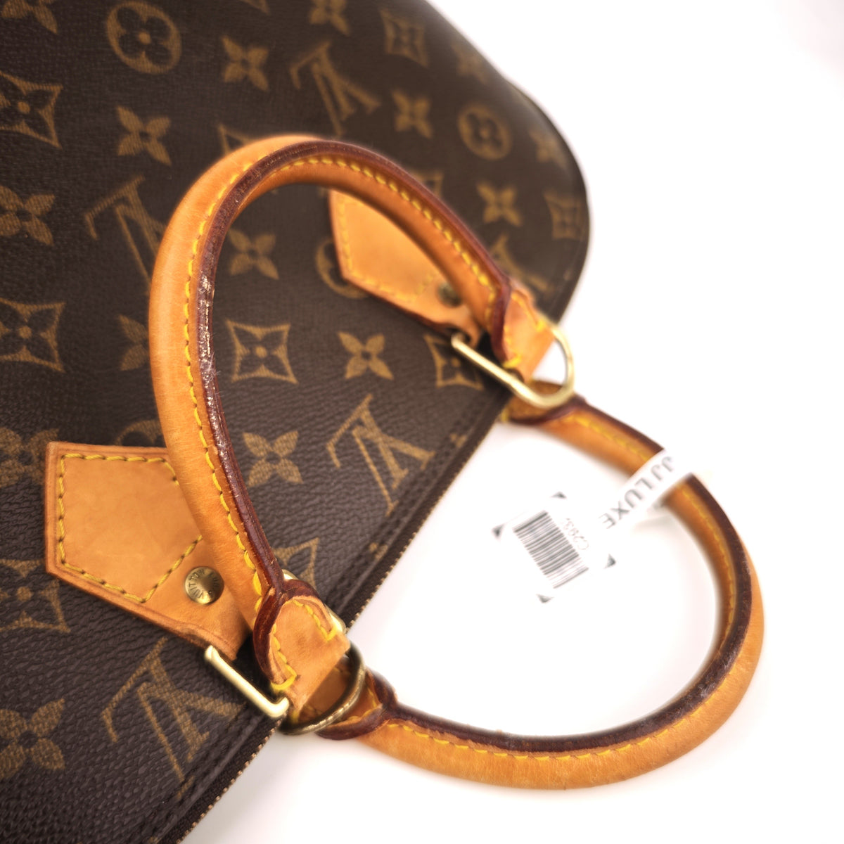 C2932 Louis Vuitton Top Handle Bag Alma PM monogram Handbag | Pre-Owned Very Good Brown Coated Canvas, Leather Trim Monogram