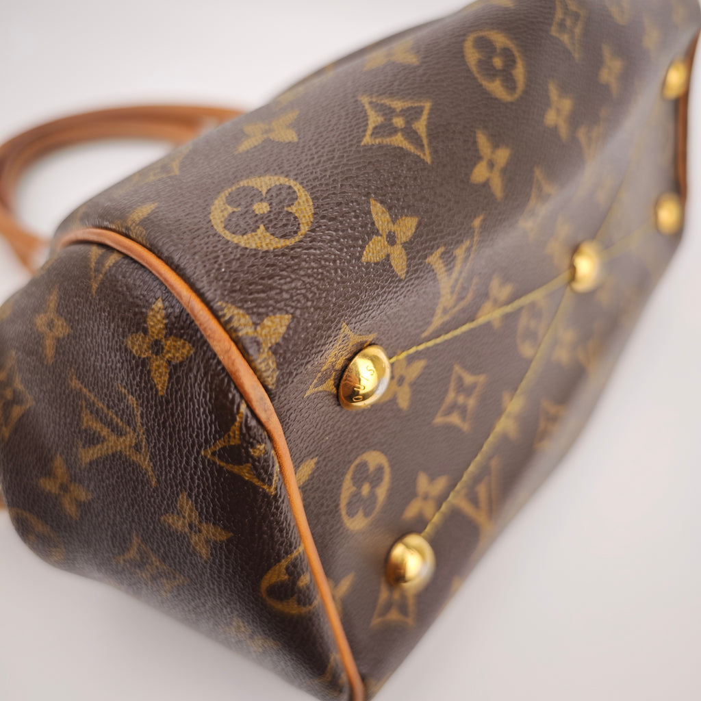 C2933 Louis Vuitton Shoulder Bag Monogram Canvas Tivoli PM | Pre-Owned Very Good Brown Coated Canvas, Leather Trim Monogram