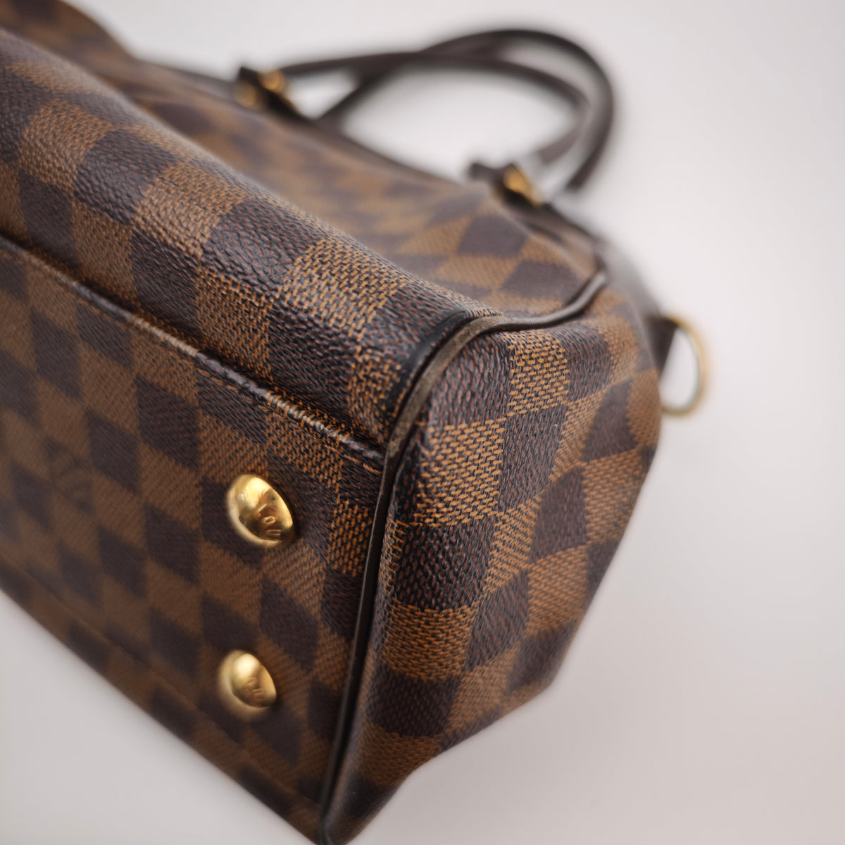 C2934 Louis Vuitton Shoulder Bag Damier Ebene Trevi PM | Pre-Owned Excellent Brown Coated Canvas, Leather Trim Damier Ebene
