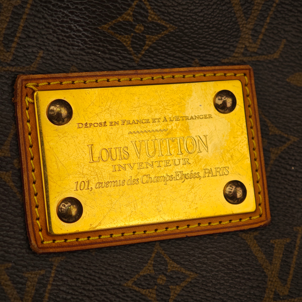 C2938 Louis Vuitton Shoulder Bag Monogram Galliera MM | Pre-Owned Very Good Brown Coated Canvas, Leather Trim Monogram
