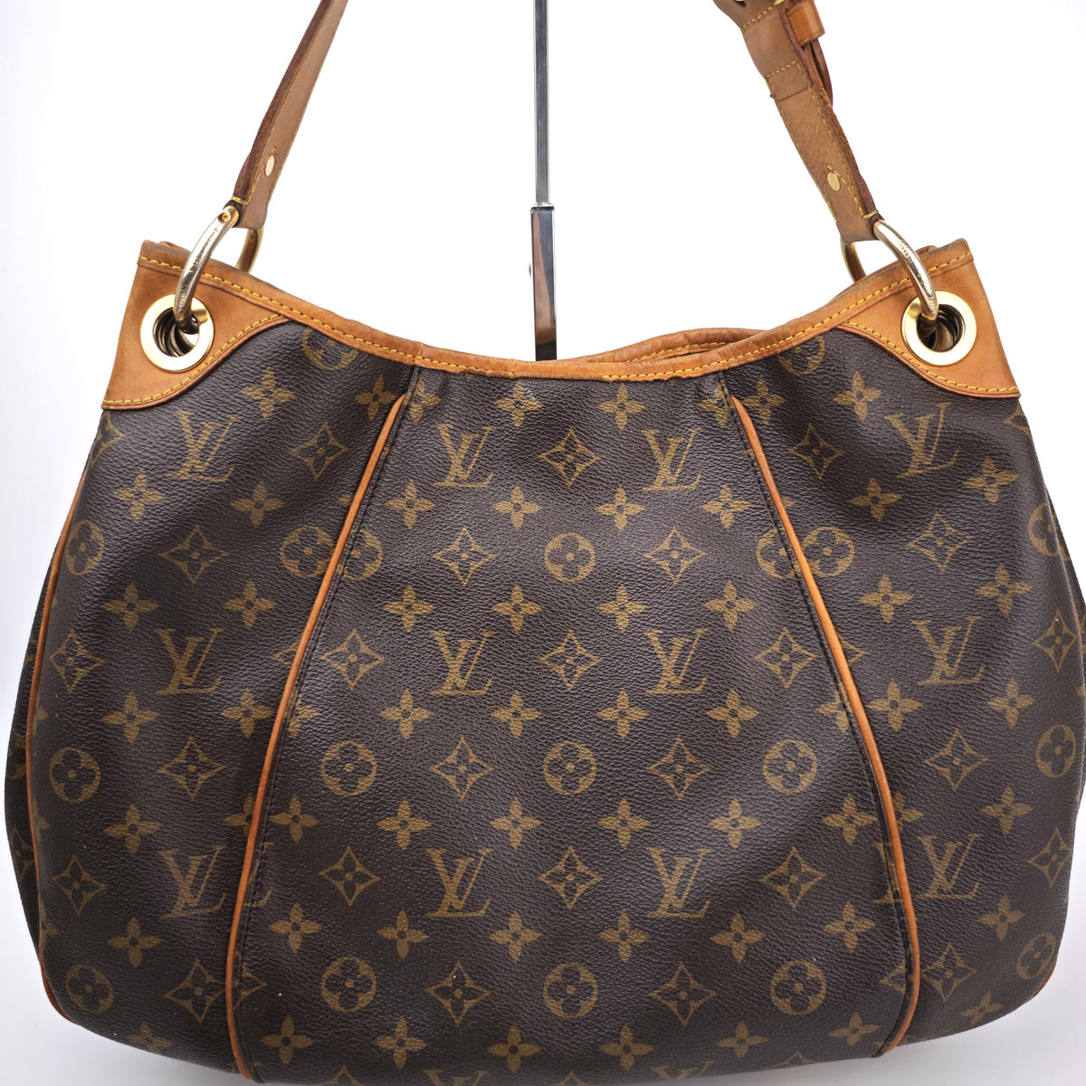 C2938 Louis Vuitton Shoulder Bag Monogram Galliera MM | Pre-Owned Very Good Brown Coated Canvas, Leather Trim Monogram
