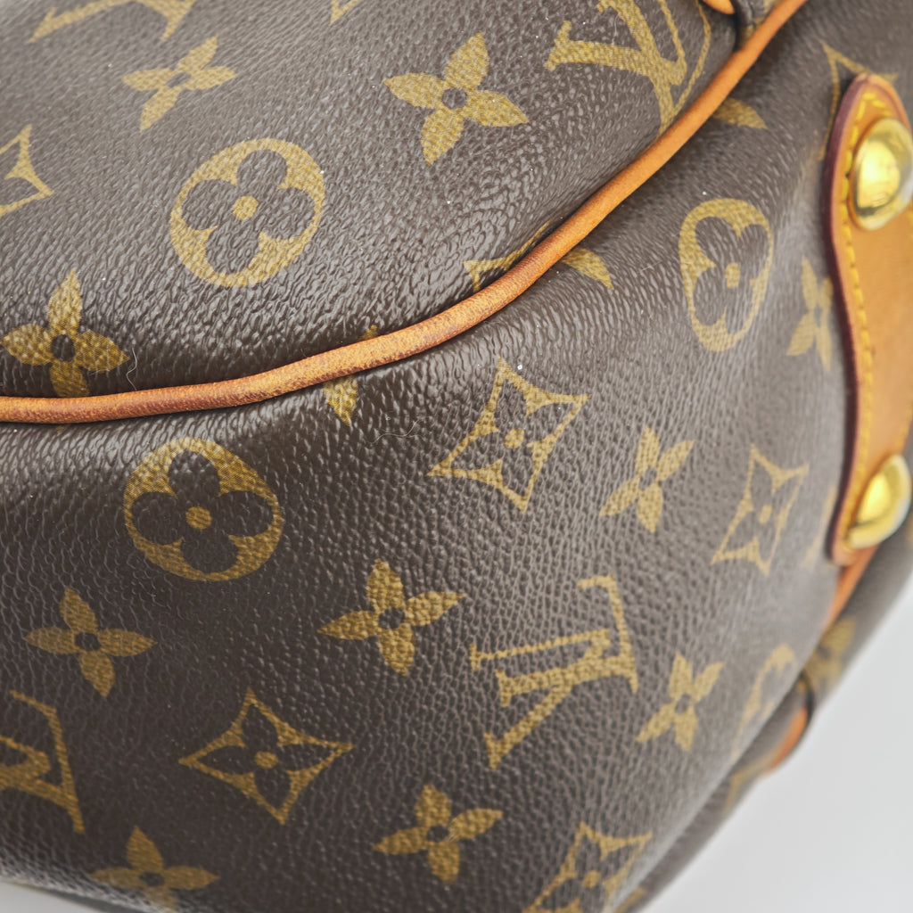 C2938 Louis Vuitton Shoulder Bag Monogram Galliera MM | Pre-Owned Very Good Brown Coated Canvas, Leather Trim Monogram