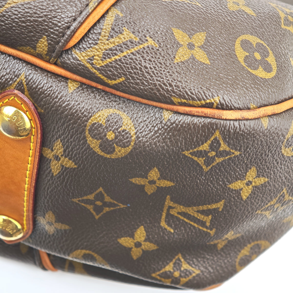C2938 Louis Vuitton Shoulder Bag Monogram Galliera MM | Pre-Owned Very Good Brown Coated Canvas, Leather Trim Monogram