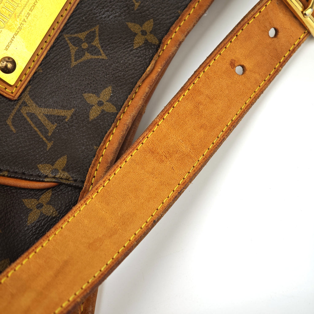 C2938 Louis Vuitton Shoulder Bag Monogram Galliera MM | Pre-Owned Very Good Brown Coated Canvas, Leather Trim Monogram