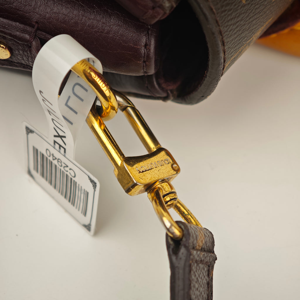 C2940 Louis Vuitton Top Handle Bag Monogram Eden PM | Pre-Owned Very Good Brown Monogram Coated canvas, leather trim