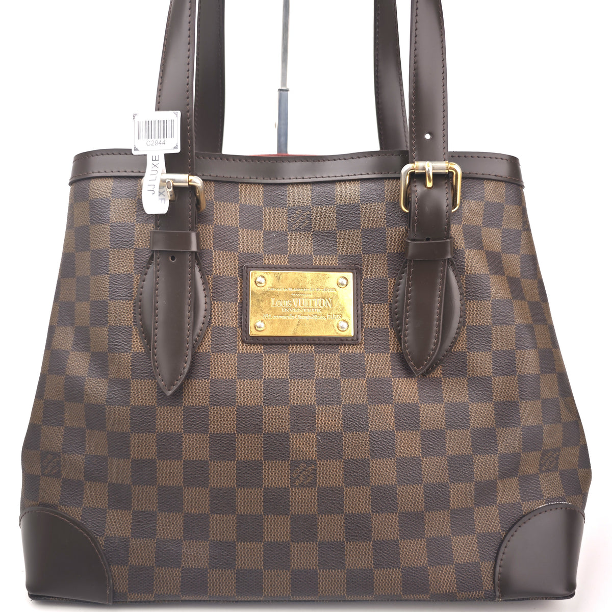 C2944R Louis Vuitton Shoulder Bag Damier Ebene Hampstead MM | Pre-Owned Excellent Brown Damier Ebene Coated canvas, leather trim