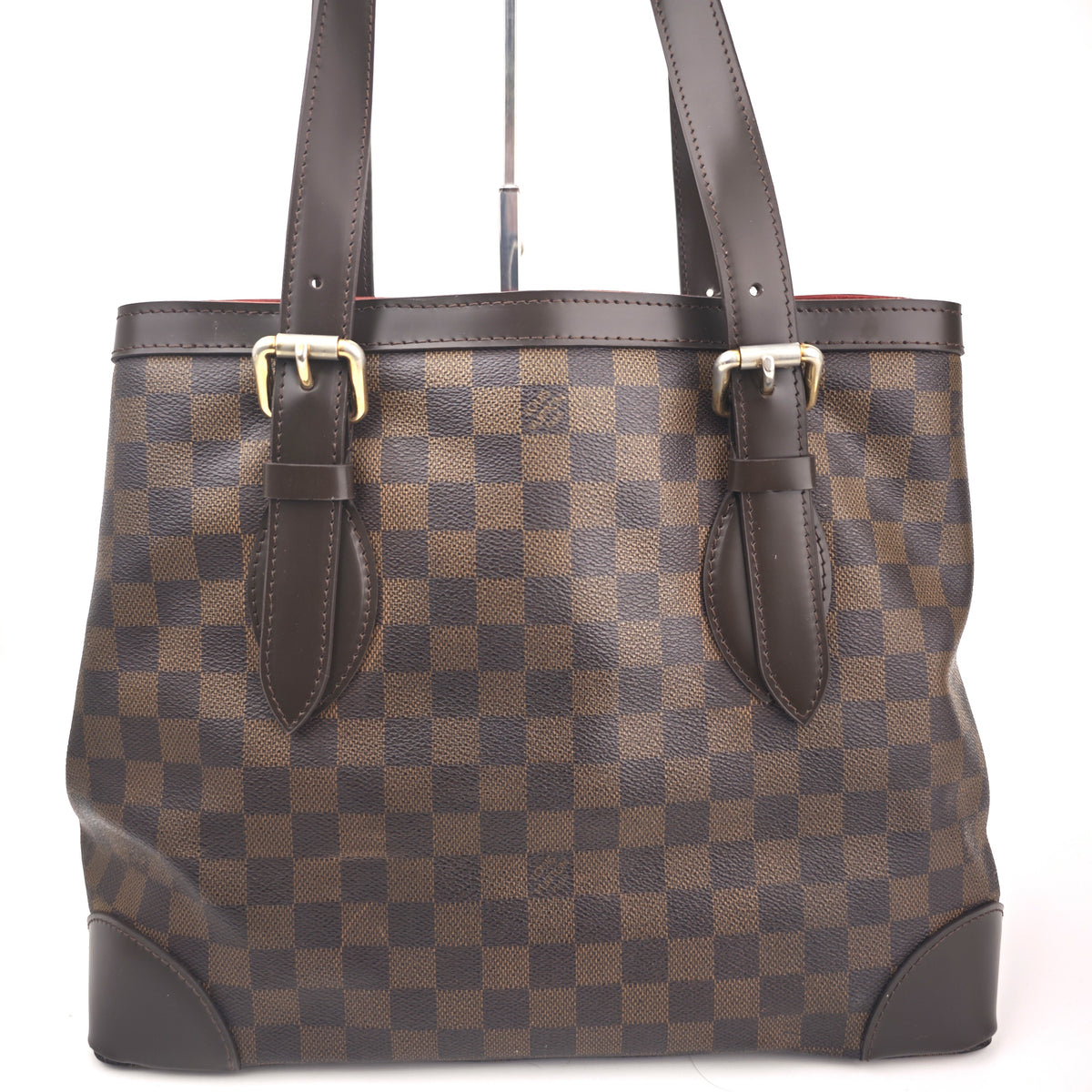 C2944R Louis Vuitton Shoulder Bag Damier Ebene Hampstead MM | Pre-Owned Excellent Brown Damier Ebene Coated canvas, leather trim