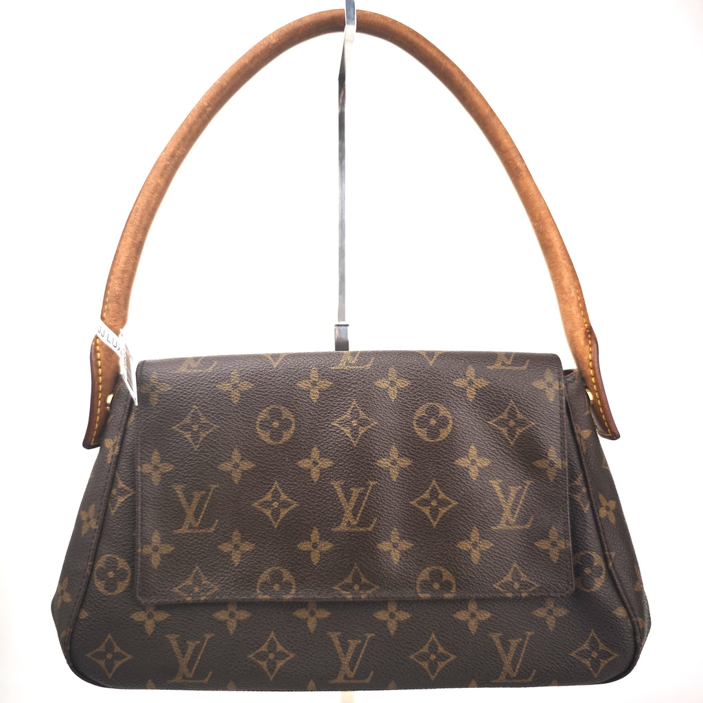 C2952 Louis Vuitton Shoulder Bag Monogram Mini Looping | Pre-Owned Very Good Brown Monogram Coated canvas, leather trim