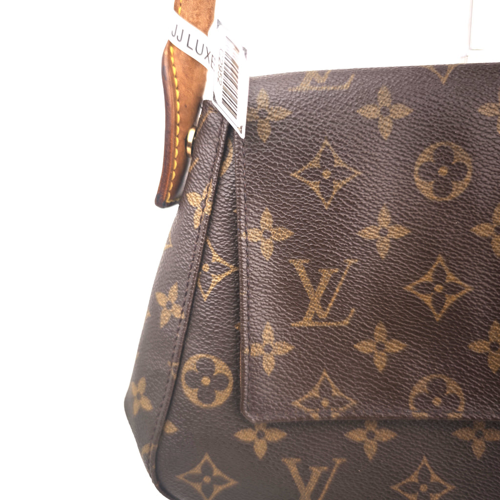 C2952 Louis Vuitton Shoulder Bag Monogram Mini Looping | Pre-Owned Very Good Brown Monogram Coated canvas, leather trim