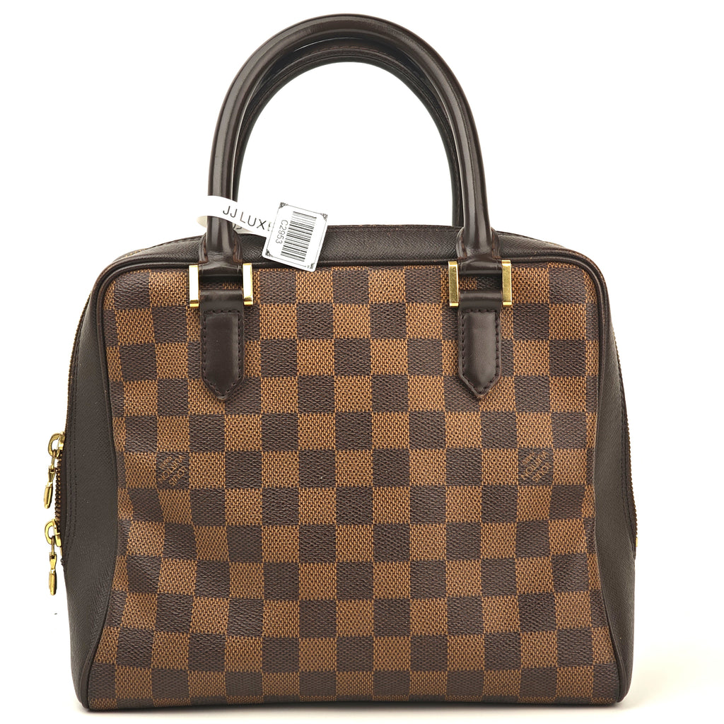 C2953 Louis Vuitton Top Handle Bag Damier Ebène Brera | Pre-Owned Very Good Brown Damier Ebene Coated canvas, leather trim
