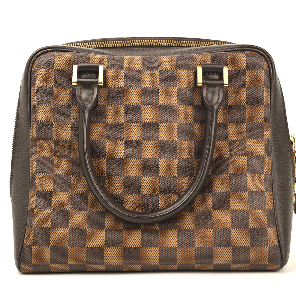 C2953 Louis Vuitton Top Handle Bag Damier Ebène Brera | Pre-Owned Very Good Brown Damier Ebene Coated canvas, leather trim