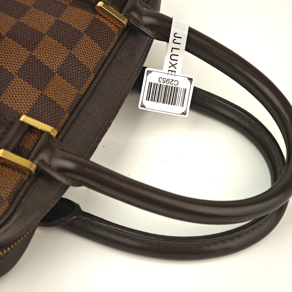 C2953 Louis Vuitton Top Handle Bag Damier Ebène Brera | Pre-Owned Very Good Brown Damier Ebene Coated canvas, leather trim