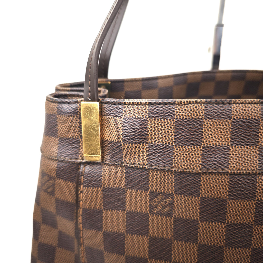 C2971 Louis Vuitton Tote Bag Marylebone Damier Ebene GM | Pre-Owned Very Good Brown Coated Canvas Damier Ebene
