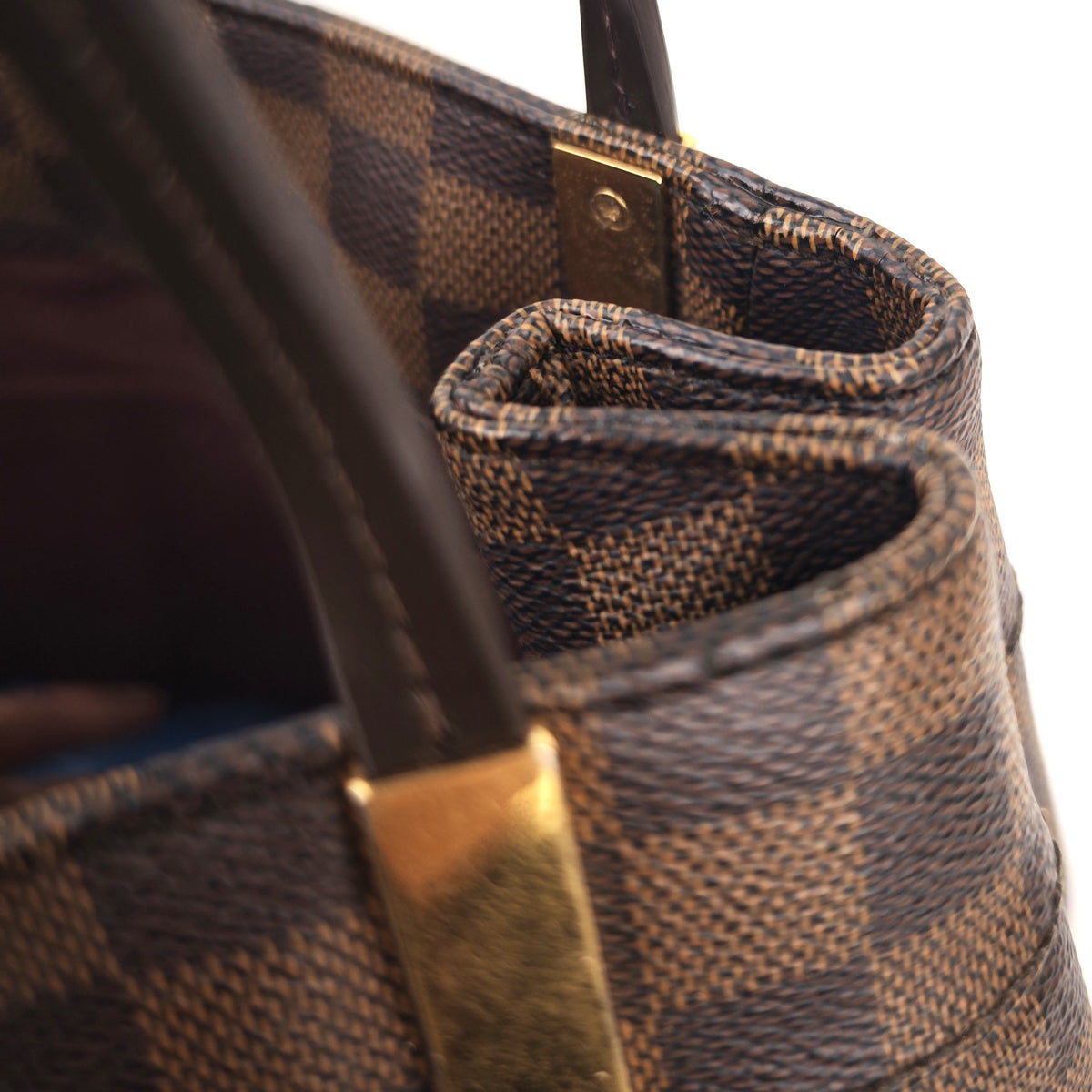 C2971 Louis Vuitton Tote Bag Marylebone Damier Ebene GM | Pre-Owned Very Good Brown Coated Canvas Damier Ebene