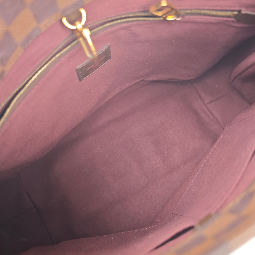 C2971 Louis Vuitton Tote Bag Marylebone Damier Ebene GM | Pre-Owned Very Good Brown Coated Canvas Damier Ebene
