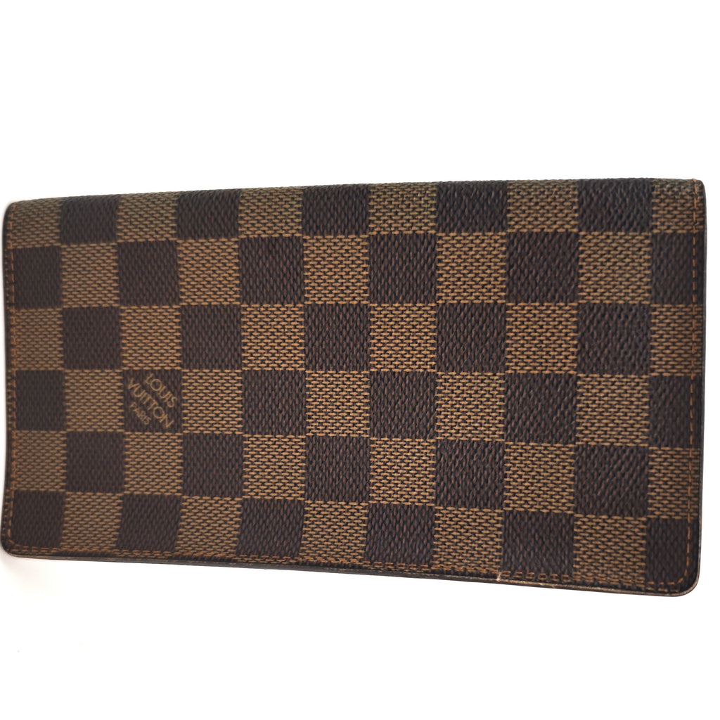 C2979 Louis Vuitton Wallet Damier Ebene long wallet | Pre-Owned Very Good Brown Coated Canvas Damier Ebene