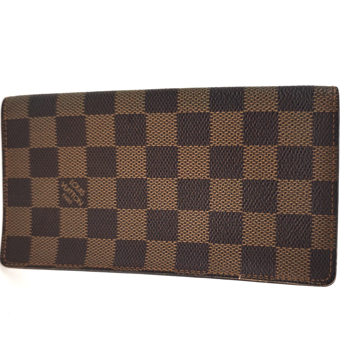 C2979 Louis Vuitton Wallet Damier Ebene long wallet | Pre-Owned Very Good Brown Coated Canvas Damier Ebene