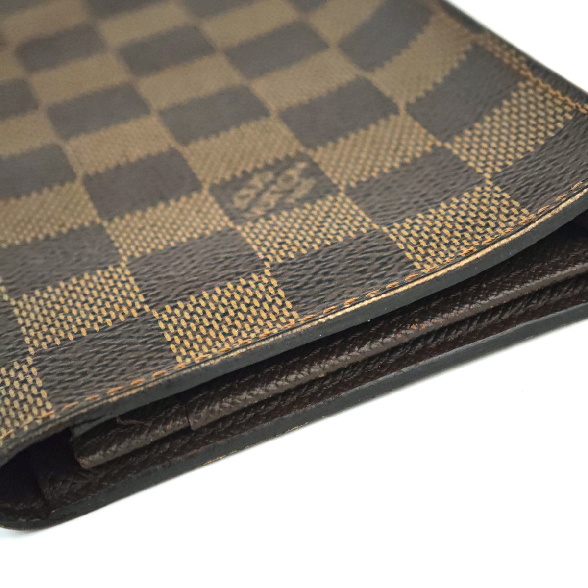 C2979 Louis Vuitton Wallet Damier Ebene long wallet | Pre-Owned Very Good Brown Coated Canvas Damier Ebene
