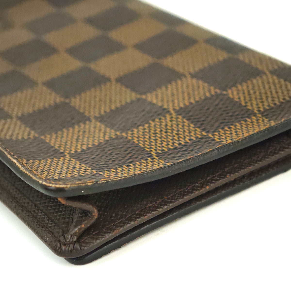 C2979 Louis Vuitton Wallet Damier Ebene long wallet | Pre-Owned Very Good Brown Coated Canvas Damier Ebene