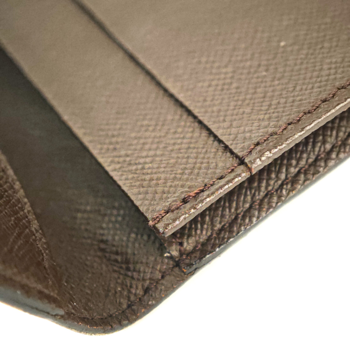 C2979 Louis Vuitton Wallet Damier Ebene long wallet | Pre-Owned Very Good Brown Coated Canvas Damier Ebene