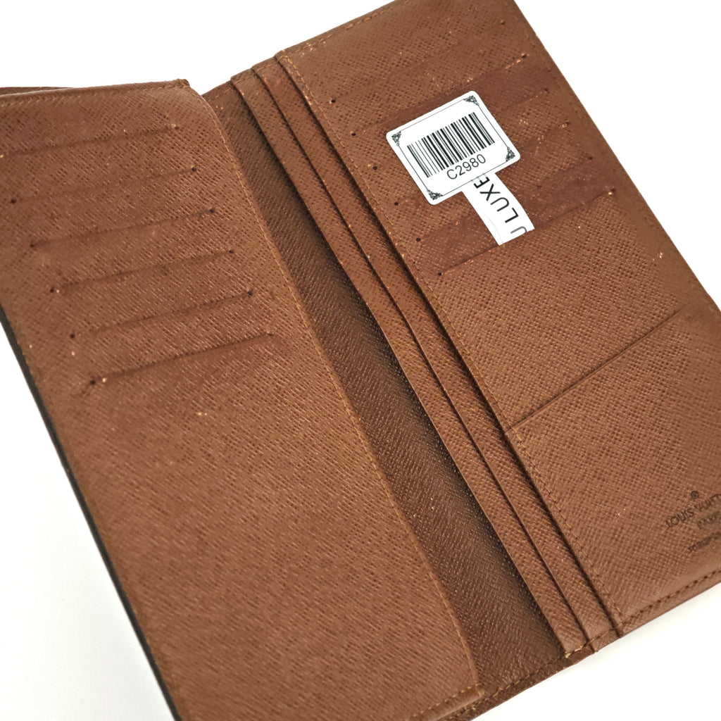 C2980 Louis Vuitton Wallet Monogram Brazza Wallet | Pre-Owned Very Good Brown Coated Canvas Monogram