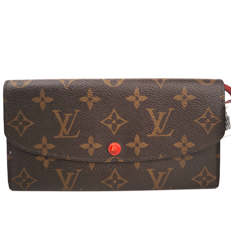C2981 Louis Vuitton Wallet Monogram Emilie Wallet Rouge/Cerise | Pre-Owned Very Good Red Coated Canvas Monogram