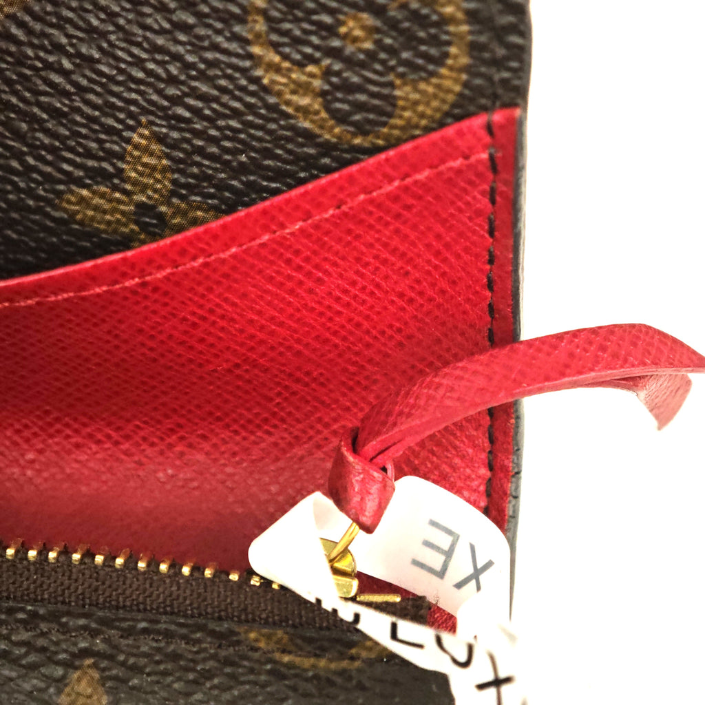 C2981 Louis Vuitton Wallet Monogram Emilie Wallet Rouge/Cerise | Pre-Owned Very Good Red Coated Canvas Monogram