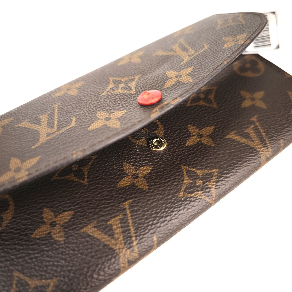C2981 Louis Vuitton Wallet Monogram Emilie Wallet Rouge/Cerise | Pre-Owned Very Good Red Coated Canvas Monogram