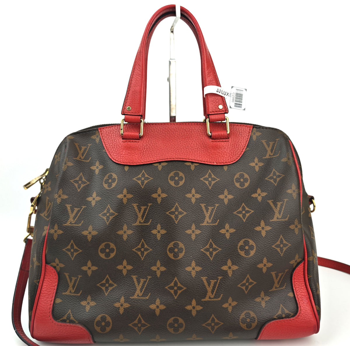 C2986 Louis Vuitton Top Handle Bag Monogram Retiro NM Cherry | Pre-Owned Very Good Brown / Red Coated canvas Monogram