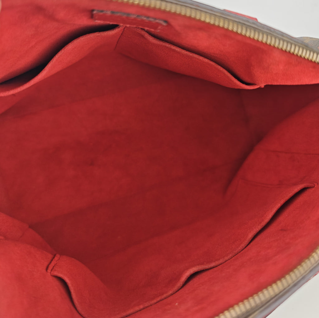 C2986 Louis Vuitton Top Handle Bag Monogram Retiro NM Cherry | Pre-Owned Very Good Brown / Red Coated canvas Monogram