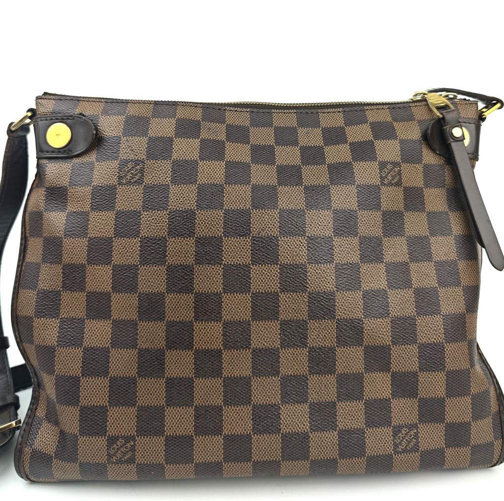C2991 Louis Vuitton Crossbody Bag Damier Ebene Duomo Messenger | Pre-Owned Very Good Brown Coated canvas Damier Ebene