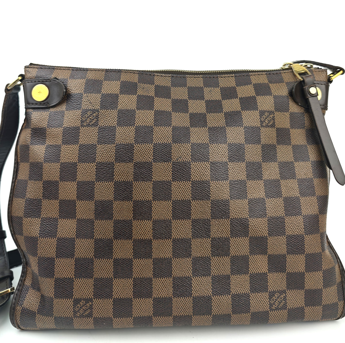 C2991 Louis Vuitton Crossbody Bag Damier Ebene Duomo Messenger | Pre-Owned Very Good Brown Coated canvas Damier Ebene