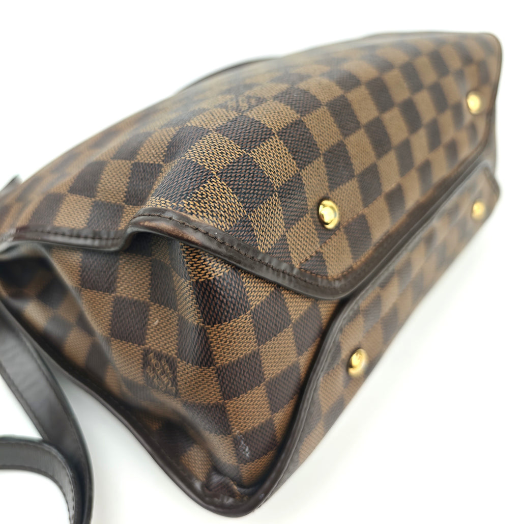 C2991 Louis Vuitton Crossbody Bag Damier Ebene Duomo Messenger | Pre-Owned Very Good Brown Coated canvas Damier Ebene