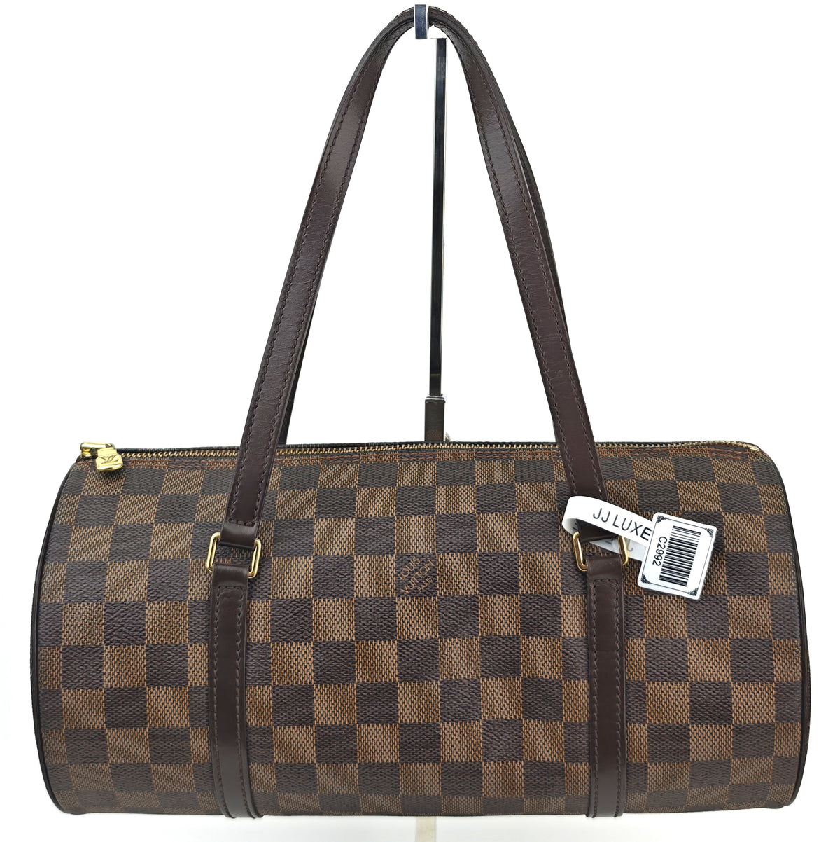 C2992 Louis Vuitton Shoulder Bag Damier Ebene Papillon 30 | Pre-Owned Very Good Brown Coated canvas Damier Ebene