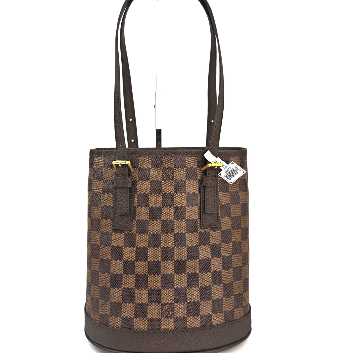 C2998R Louis Vuitton Bucket Bag Damier Ebene Marais Bucket | Pre-Owned Excellent Brown Coated canvas Damier Ebene