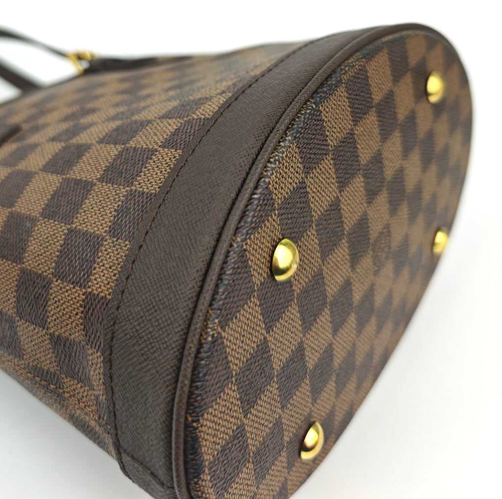 C2998R Louis Vuitton Bucket Bag Damier Ebene Marais Bucket | Pre-Owned Excellent Brown Coated canvas Damier Ebene