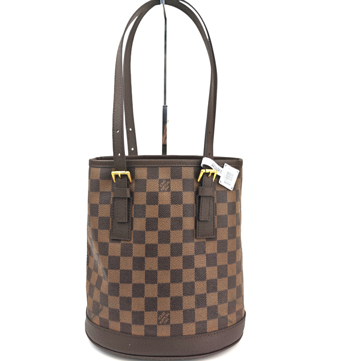 C2999R Louis Vuitton Bucket Bag Damier Ebene Marais Bucket | Pre-Owned Excellent Brown Coated canvas Damier Ebene