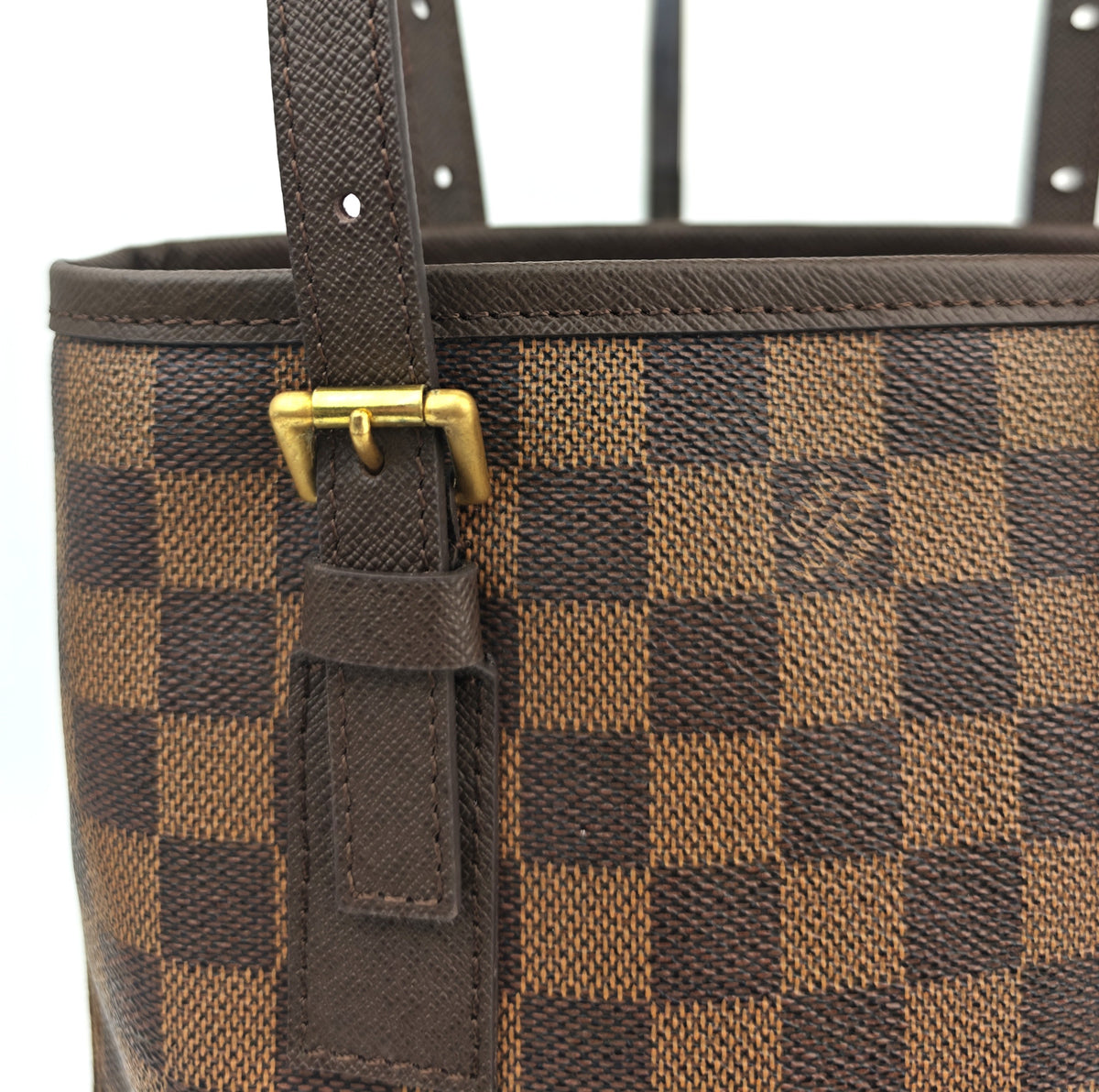 C2999R Louis Vuitton Bucket Bag Damier Ebene Marais Bucket | Pre-Owned Excellent Brown Coated canvas Damier Ebene