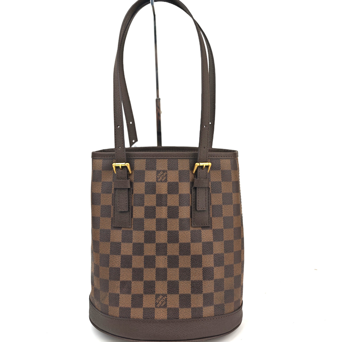 C2999R Louis Vuitton Bucket Bag Damier Ebene Marais Bucket | Pre-Owned Excellent Brown Coated canvas Damier Ebene
