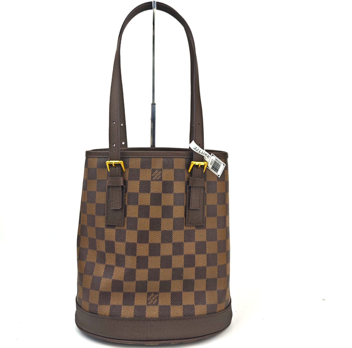 C3000R Louis Vuitton Bucket Bag Damier Ebene Marais Bucket | Pre-Owned Excellent Brown Coated canvas Damier Ebene
