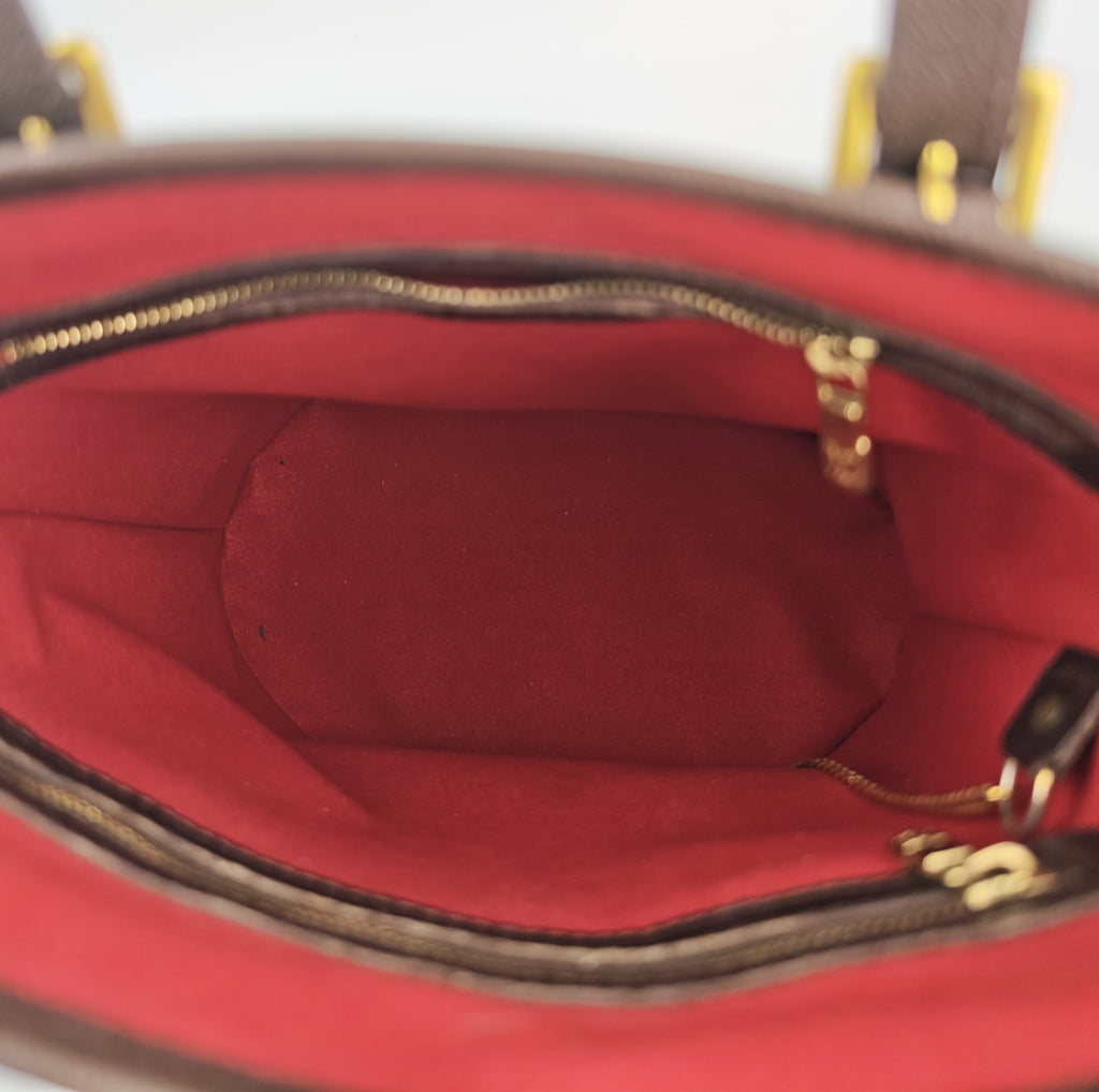 C3000R Louis Vuitton Bucket Bag Damier Ebene Marais Bucket | Pre-Owned Excellent Brown Coated canvas Damier Ebene