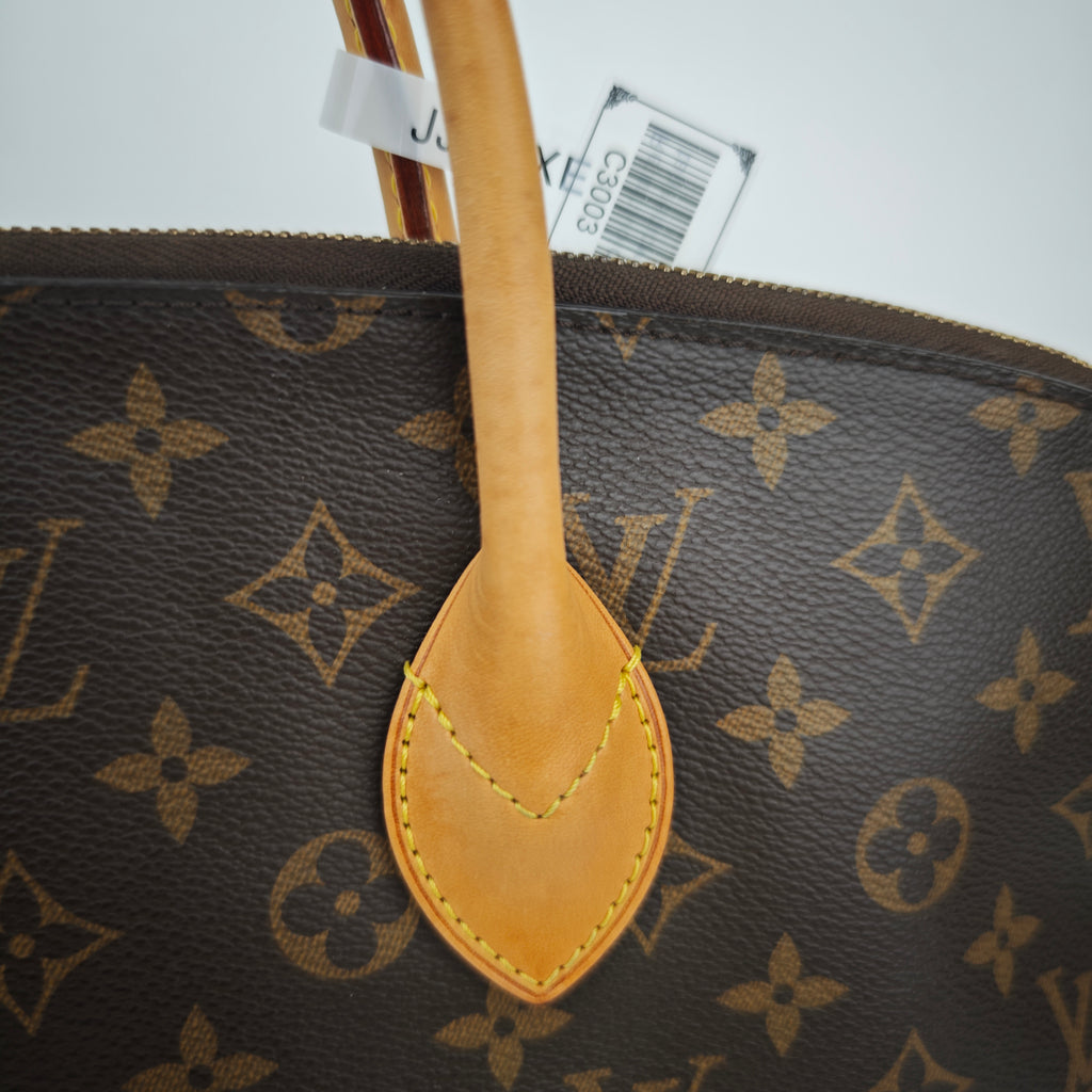 C3003 Louis Vuitton Top Handle Bag Monogram Lockit MM | Pre-Owned Very Good Brown Monogram Coated canvas, leather trim
