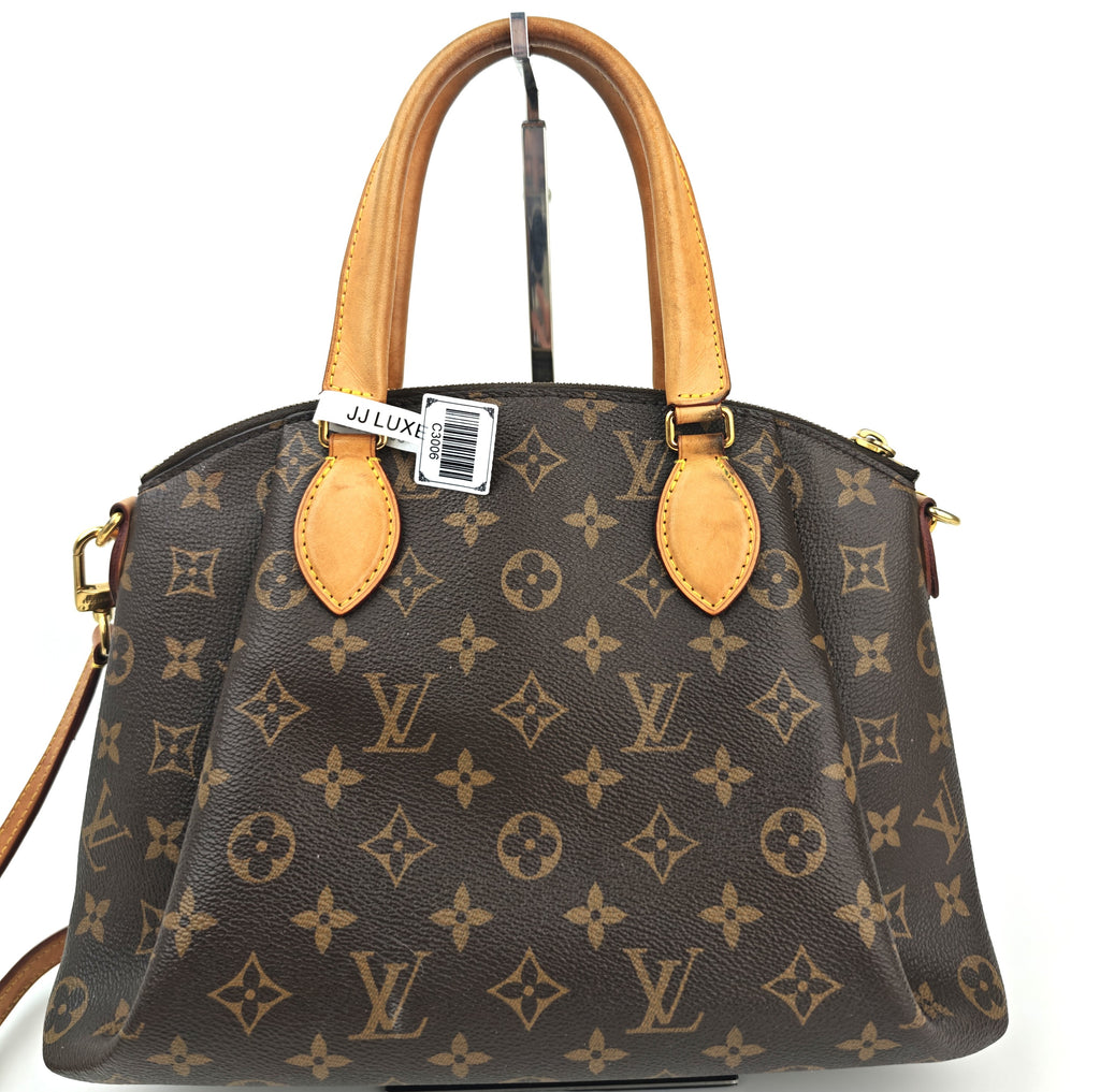 C3006 Louis Vuitton Top Handle Bag Monogram Rivoli PM | Pre-Owned Very Good Brown Monogram Coated canvas, leather trim