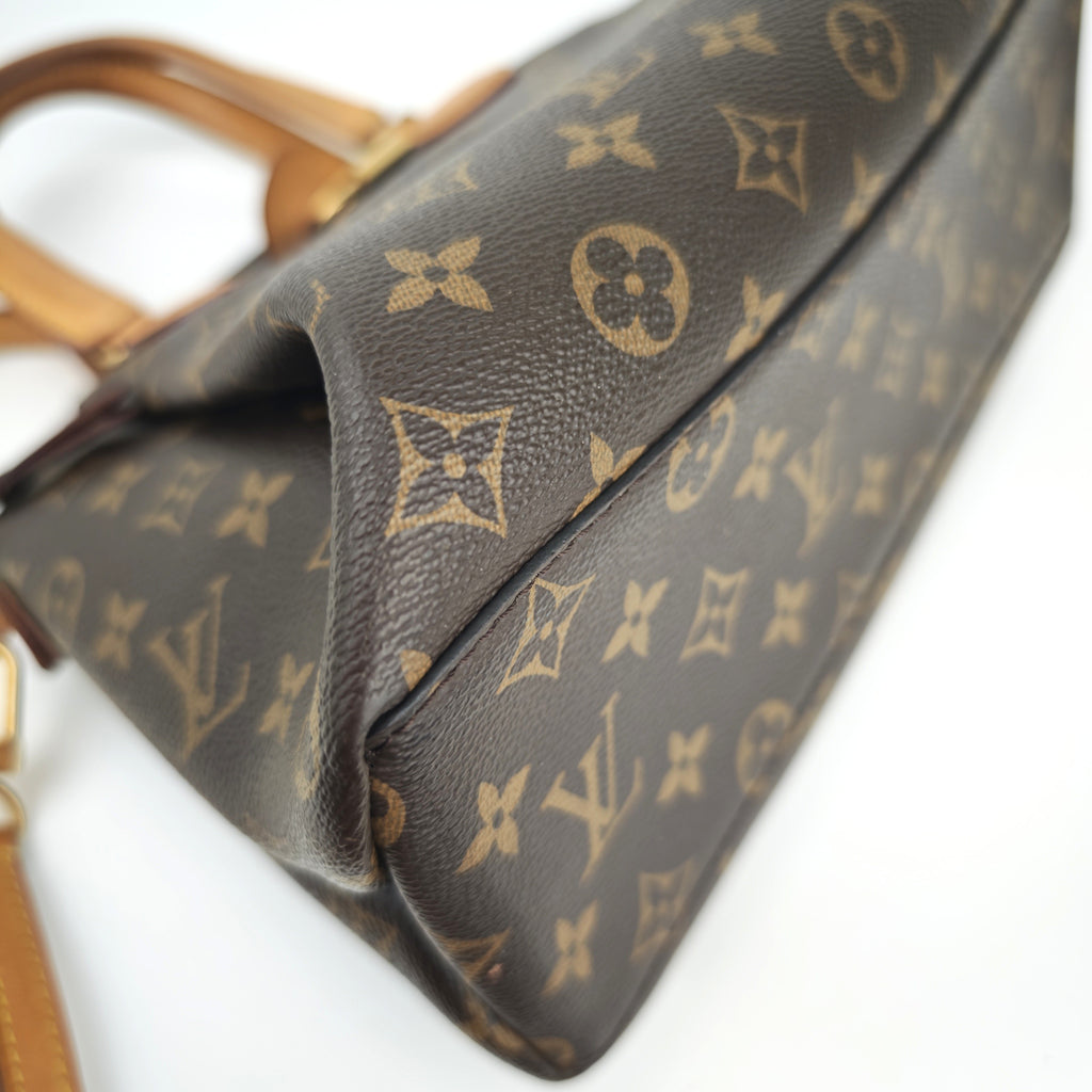 C3006 Louis Vuitton Top Handle Bag Monogram Rivoli PM | Pre-Owned Very Good Brown Monogram Coated canvas, leather trim