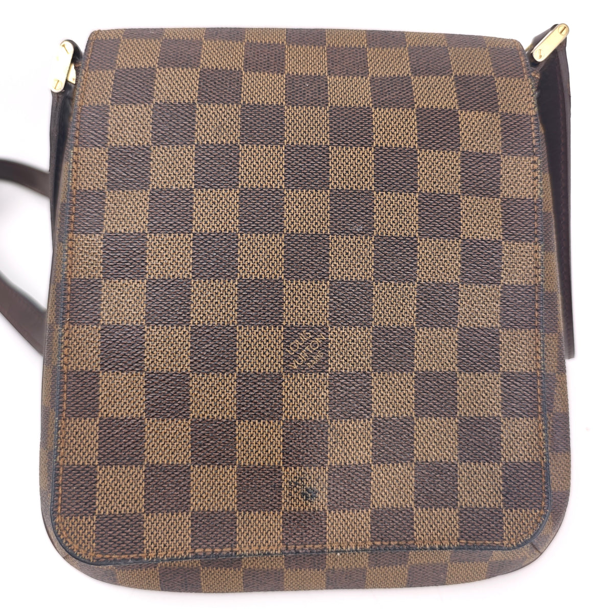 C3011 Louis Vuitton Crossbody Bag Damier Ebene Musette Salsa | Pre-Owned Very Good Brown Damier Ebene Coated canvas, leather trim