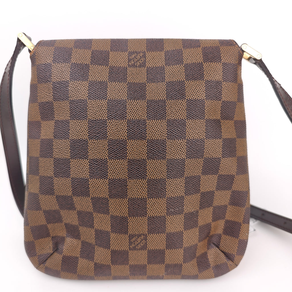 C3011 Louis Vuitton Crossbody Bag Damier Ebene Musette Salsa | Pre-Owned Very Good Brown Damier Ebene Coated canvas, leather trim