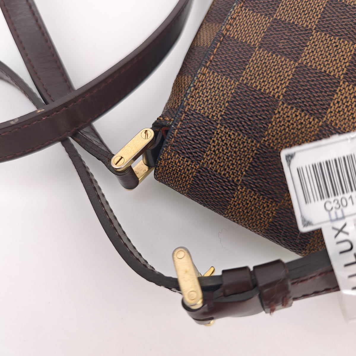 C3011 Louis Vuitton Crossbody Bag Damier Ebene Musette Salsa | Pre-Owned Very Good Brown Damier Ebene Coated canvas, leather trim