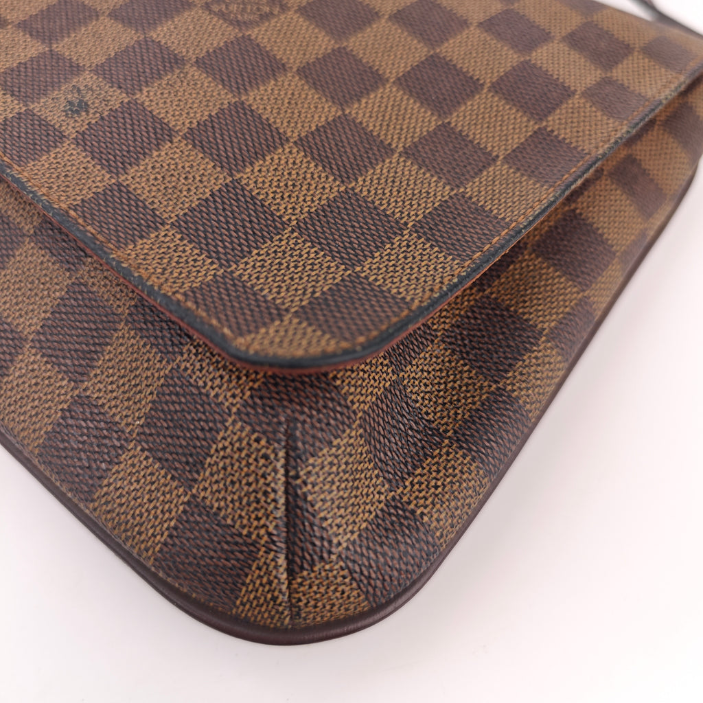 C3011 Louis Vuitton Crossbody Bag Damier Ebene Musette Salsa | Pre-Owned Very Good Brown Damier Ebene Coated canvas, leather trim