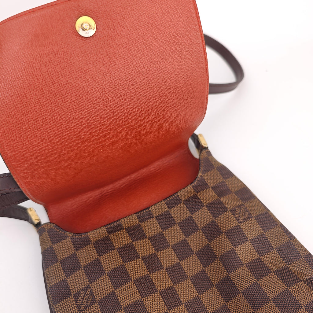 C3011 Louis Vuitton Crossbody Bag Damier Ebene Musette Salsa | Pre-Owned Very Good Brown Damier Ebene Coated canvas, leather trim
